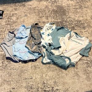 Champion Kids Short Sleeve Tees - Blue, Gray, Cream